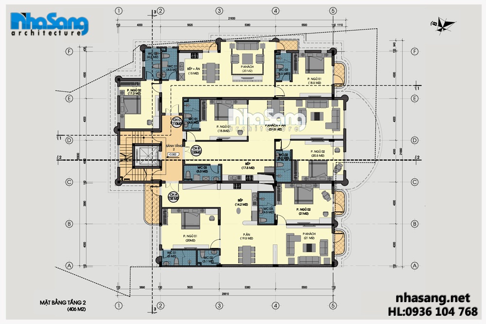 thiết kế căn hộ cho thuê